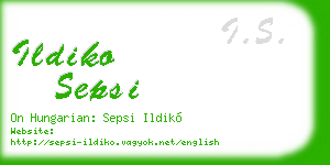 ildiko sepsi business card